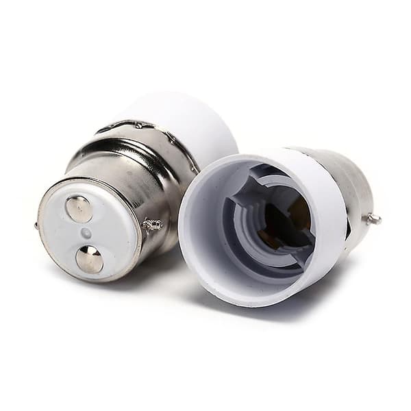 B22 til E14 Pære Lampesokkel Baseforlænger Konverter Adapter Holder Overraskelsesgave White 1pc