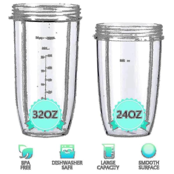 Blenderbytesats för Nutribullet 600W 900W PRO - Inkluderar blad och tätningar 25-26