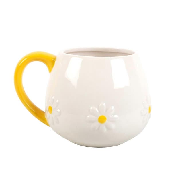 Vårblomst Margeritt Kopp Overraskelsesgave White/Yellow One Size