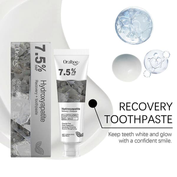 Nano Hydroxyapatit Tandkräm för Avancerat Emaljskydd, Fluoridfri Mild Mint Tandkräm, Frisk Andedräkt, Tandstärkande_ 1PCS