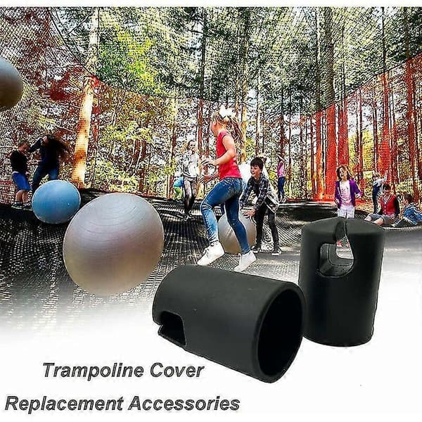 Trampolin Hætte Trampolin Endehætte Trampolin Krog Trampolin Reservedele Trampolin Tilbehør Stolpehætte til Trampolin Net Pløkker 32 MM 8 Stykker Sort_S