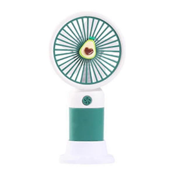 Mini USB Håndholdt Ventilator Multifunktionel Skrivebordsventilator med Stativ Elektrisk Ventilator Studenter Udendørs Bærbar Lille Ventilator D Green