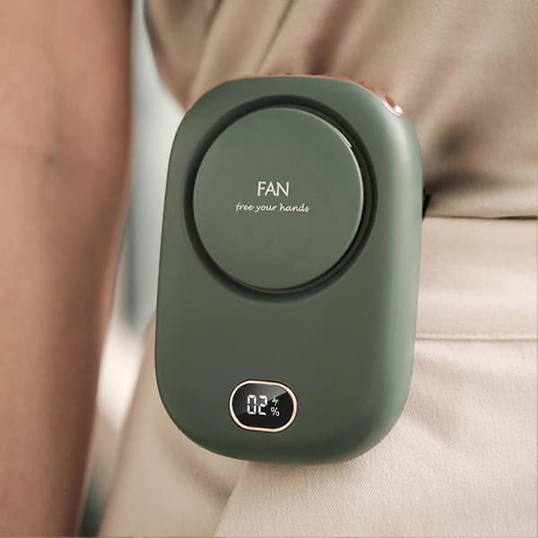 Halskædeventilator Mini Bærbare Ventilatorer Halsbåndsventilator USB Genopladelig Stille 3 Hastigheder Håndfri Ventilator til pink
