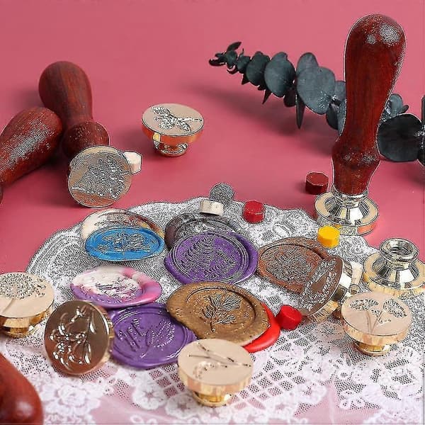 Ske sort botanik vokssegl stempel bryllupsinvitationer maling bivoksstrimler kuvert