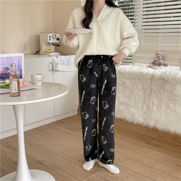 Julepyjamasbukser til kvinder, afslappede fløjlsbukser til hjemmebrug Batman Batman XXL