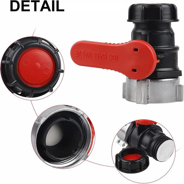 IBC Tank Adapter, Tankventilventil til IBC Tank, IBC Tank Adapter, IBC Tank Ventil DN50 (75 mm) 1 Stykke