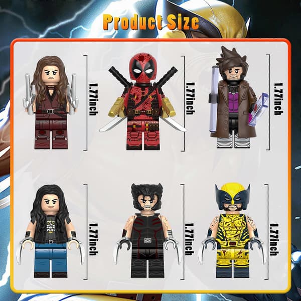 12 stk. Samlerfigurer af Superhelte Deadpool Minifigurer Wolverine Gambit Actionfigurer gg Bricks Legetøj