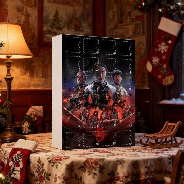 Højkvalitets Stranger Things 2025 Julekalender Akryl Ornamenter Jule Nedtællingsæske E