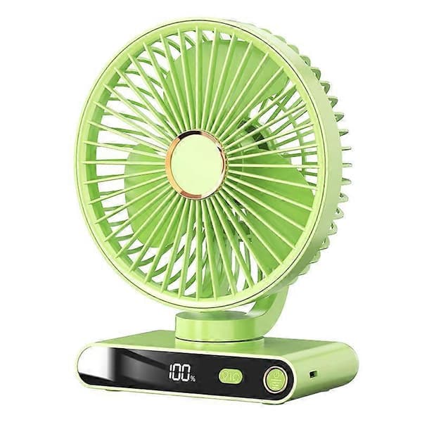 F6 LED Smart Digital Display 5-trins Vindhastighed Bordplade Natlys Ventilator Not Specified Shaking Head Green