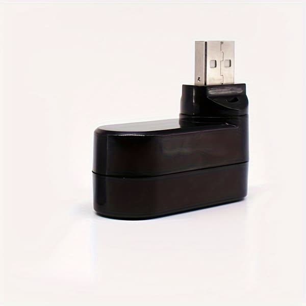 Miniadapter med 3 porte til USB-hub-splitter, designet til bærbare computere og tilbyder høj kvalitet Black