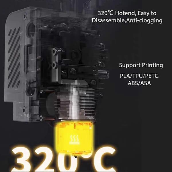 Hærdet stål 0,4 mm dyse Hotend Kit til S1 3D-printer Hotend Samlet ekstruder til S1 Combo 2 stk._Bra saker As Shown