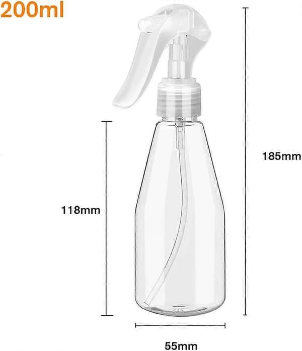 2023 - 200 ml:n tyhjä suihkepullo - 3 kpl, suihkepullo suihkepullo kirkas muovinen tyhjä suihkepullo