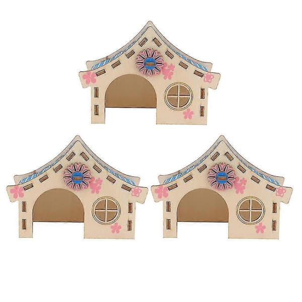 3 stk Dyreleker Hamster Habitat Hamster Gjemmested Hamsterhytte Hamstergjemmesteder