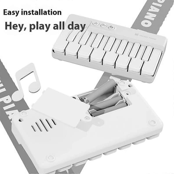 Mini Piano Pocket Elektronisk Keyboard av hög kvalitet, Mini Elektronisk Orgel, B Black