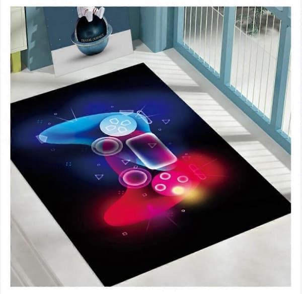 Moderne Gamer Soveromsteppe 120x80cm 3D Kontroller Graffiti Barnesoveromsteppe