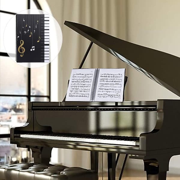Fickmappar / Notmapp / 30 fickor / Notmapp för musiker / Pianotangenter