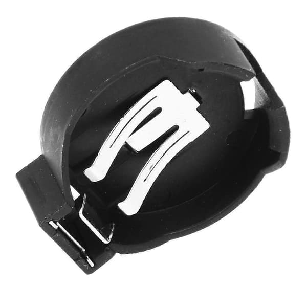 2 stk. CR2450 knapcelle batteriholder etui 2 ben sort Svart