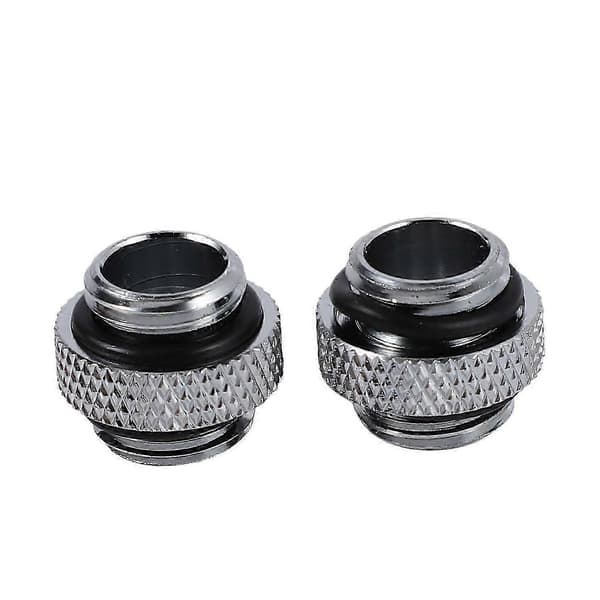 2 stk. G1/4 Mini udvendigt gevind han til han vandkøling roterende fitting adapter vandkøling Conn-haoyi Silver