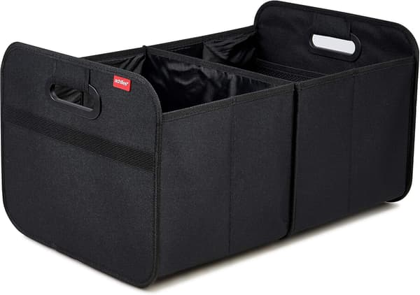 1 stk svart sammenleggbar bilboks, sammenleggbar handlebagasjeveske