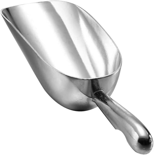 Isbitsske - Isskovl - Isske - 21.6*7.8*4.6cm - 12oz - Aluminiumslegering - Sølv - Isværktøj - Multifunktionel ske - Til kæledyrsfoder, slik