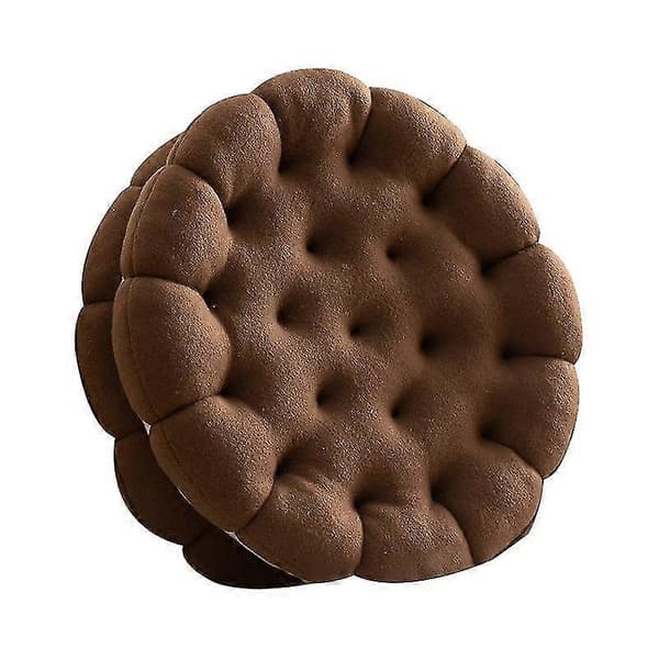 Kjeksformede pynteputer Morsom matformet pute Brown