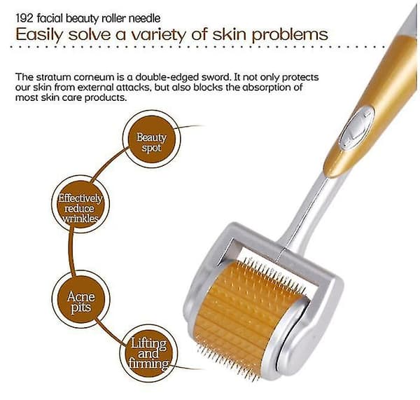 Zgts 192 Derma Roller Titanium Micro Needles System Dermaroller Derma Roller Mesoterapi 0.25/0.30/0.5/0.75/1.0/1.5/2.0/2.5/3.0mm Nåle Til Ansigts C 2.0mm