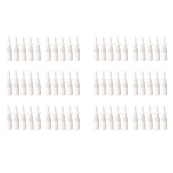 60 st 10 ml sprayflaska påfyllningsbar nässpray i plast Vit