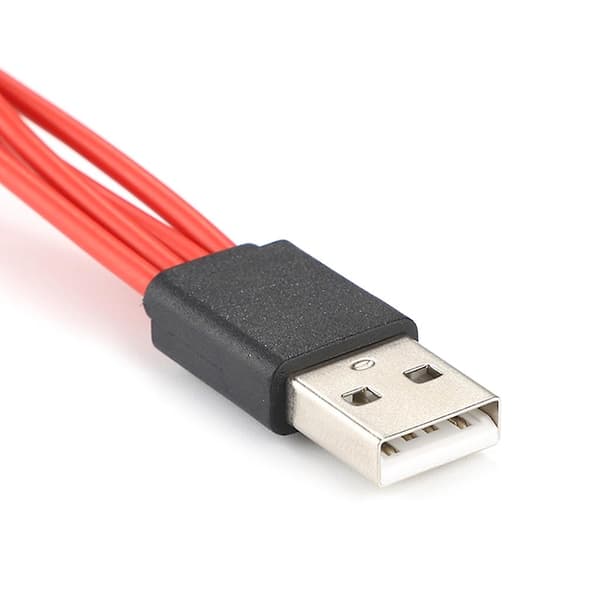 Multi Micro USB Ladekabel 4-i-1 Kabel for Android Telefon Nettbrett Splitter