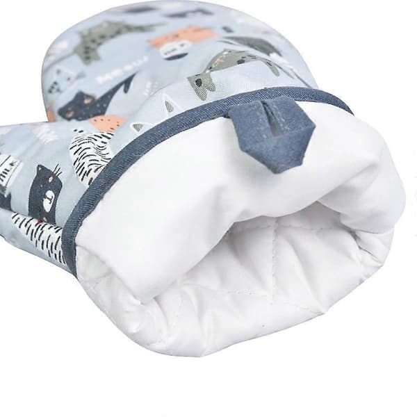 Ugnsvantar - Värmebeständiga handskar - handskar - vante - 18*28cm - bomull - färg - med mjukt innerfoder - för matlagning, mikrovågsugn, grill, bakning