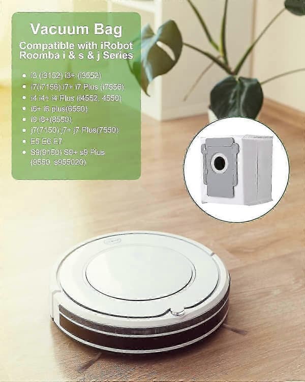 10 støvsugerposer for iRobot Roomba I7 I7+ I3 I3+ I4 I4+ I6 I6+ J7 J7+ I8 I8+s9 S9+ E5 E6 E7 Clean Base, tilbehørs erstatningsstøvpose-2025_Bill