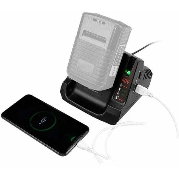 36V 40V MAX akkulaturi 2USB-liitännällä, korvaa Black+Deckerin