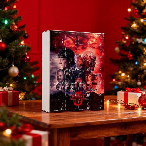 Högkvalitativ Stranger Things 2025 Adventskalender Akryl Ornament Julnedräkningslåda E