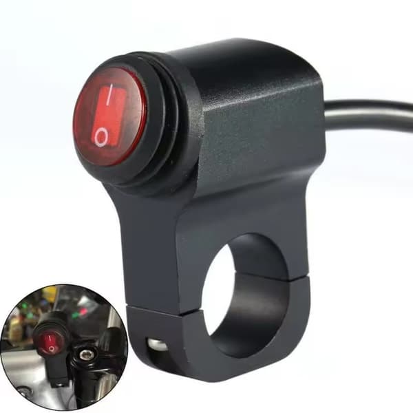 12V Waterproof Main Switch for Motorcycle ATV, Motorcycle Main Switch, LED Fog Light On/Off Switch