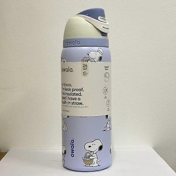 Ny Snoopy Owala 24/32oz Blå Vandflaske Rustfrit Stål M 32oz