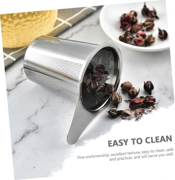 Teæg - Tesold med drypbakke - 304 rustfrit stål - Tefilter - 2 til løs te - Ekstra fint filter - Infuser - Tefilter