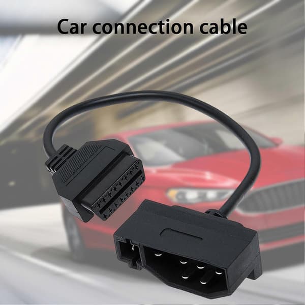 7-pinners kontaktadapter OBD1 til OBD2 diagnostisk skannerkabeladapter for Ford mengxi_Bra saker Black