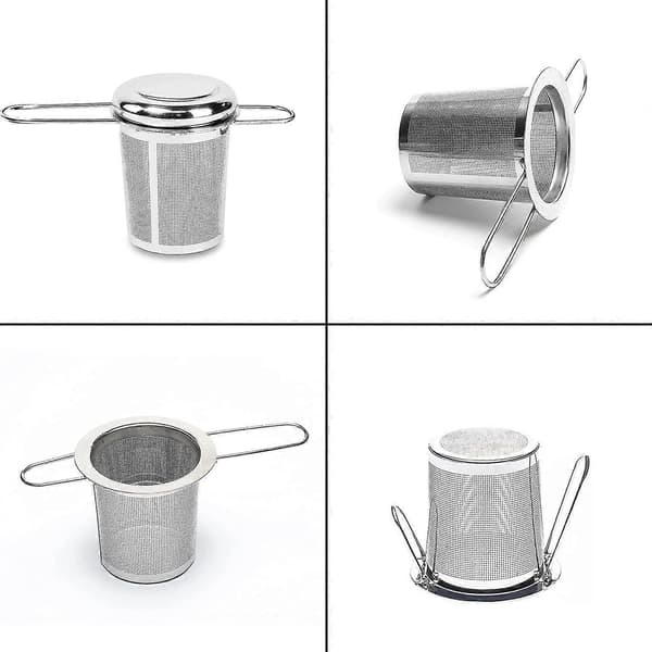 Pakke med 2 te-infusere, løs te-infuser, premium 304 rustfrit stål tefilter gave H