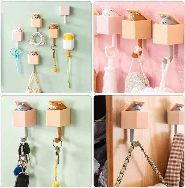 4 søde kattekroge til vægdekorationer