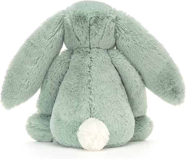 Jellycat Green Floral Bunny Flat Toy, medium size, 36cm