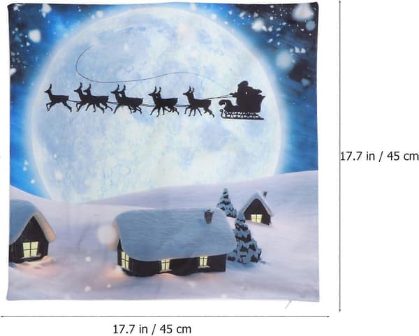 Julkuddfodral Vinter Jul Ljus upp Örngott Juldekoration Prydnadskuddfodral Julklappar (Stil 3)