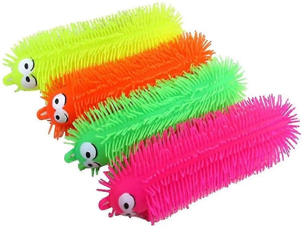4 stk. larveformede squishy stressbolde_Kvalitetsgåvor