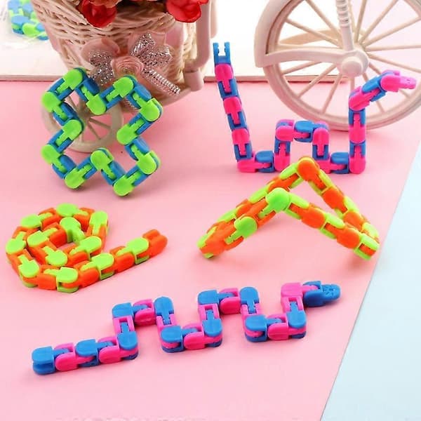 DIY Sprø Sprett Slange Puslespill Fidget Leker Snap Klikk Puslespill Figet Ny Sensorisk ADHD Overraskelsesgave 03 1pcs random