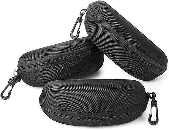 Solglasögonfodral (2-pack) Bärbart resefodral med dragkedja för glasögon