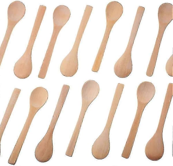 30 stycken mini träskedar små soppskedar serveringsskedar trä honung