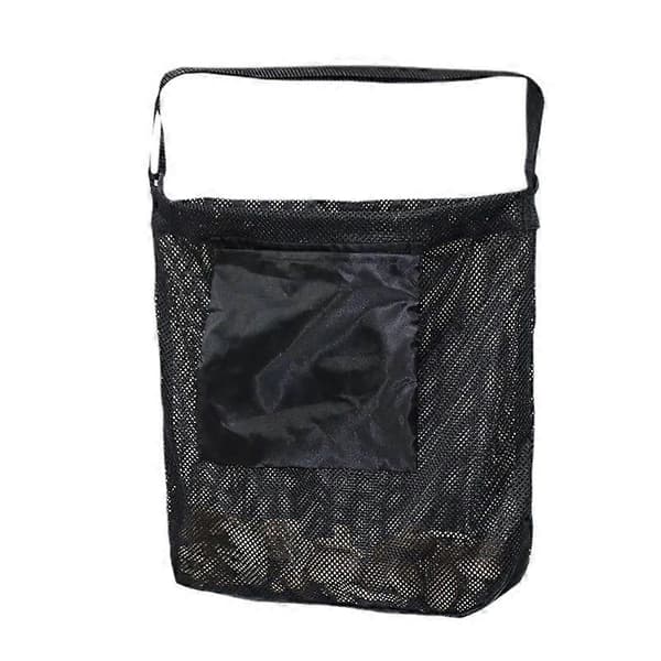 Høstpose - til grøntsager og frugter - Sammenfoldelig - Frugtplukkepose - Genanvendelige poser - 45*45cm - Netmateriale - Camping - sort
