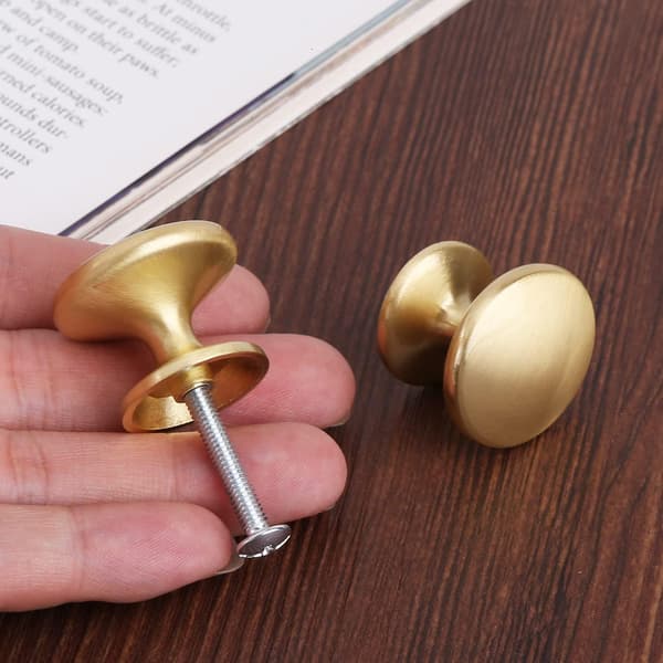 Round Cabinet Knobs, Gold Door and Drawer Pulls, Stainless Steel Cabinet Knobs, Pack of 12. 26 * 22mm Negro