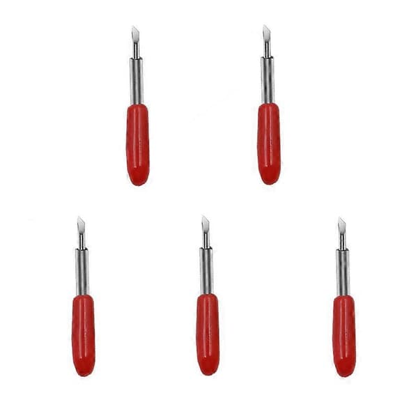 Skjæreplotter - skjæreblader - 5 45 grader - Egnet for Roland - vinyl - kutter - blader - kutter - Rød - 23,5*1,95 cm