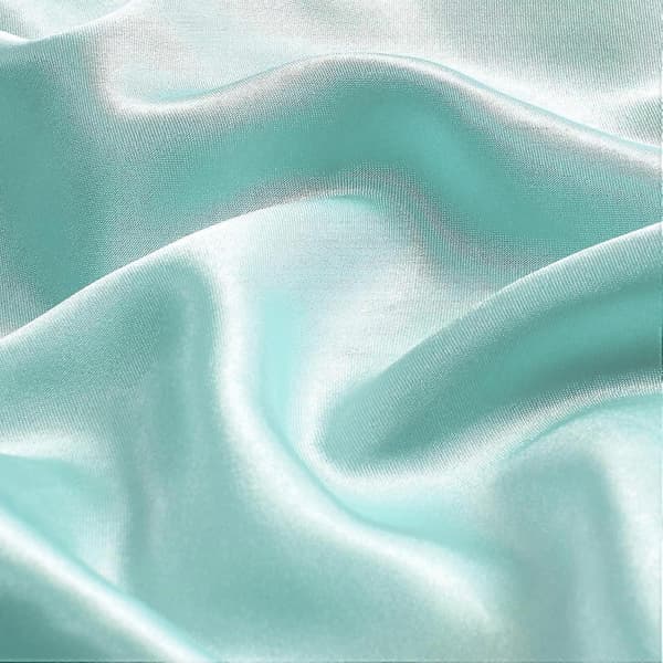 Pudebetræk - 1 stk - Simuleret silke - Polyester - lysegrøn - 51x76 cm - med lynlås - vaskbart - aldrig statisk elektricitet - Blødt sengetøj