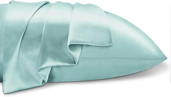 Pudebetræk - 1 stk - Simuleret silke - Polyester - lysegrøn - 51x76 cm - med lynlås - vaskbart - aldrig statisk elektricitet - Blødt sengetøj