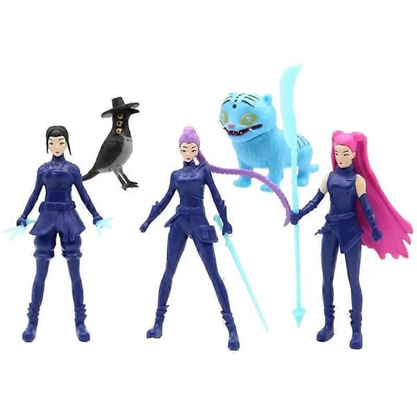 12 stk./sæt Kpop Devil Hunter Figur Sæt Rumi Mira Zoey Tiger Bird Ornament ufeff 12pcs